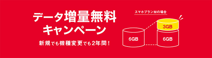 データ増量無料キャンペーン