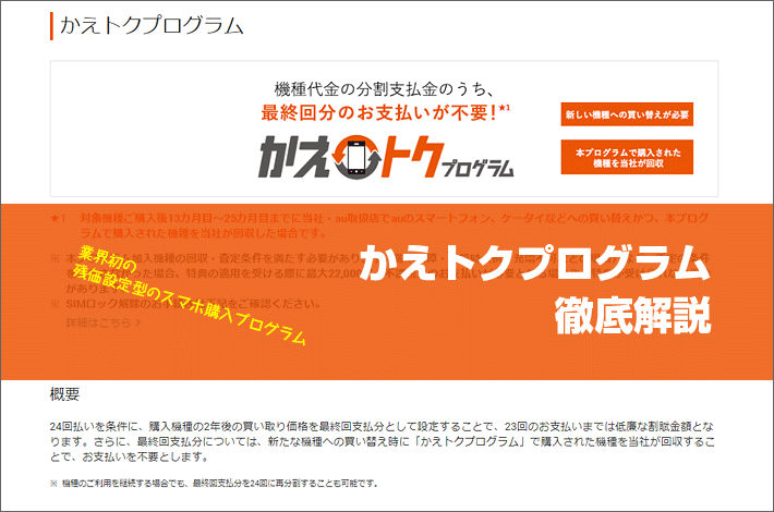 かえトクプログラム徹底解説