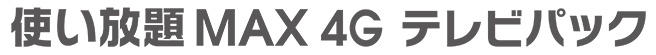 使い放題MAX 4G テレビパック