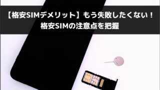 【格安SIMデメリット】もう失敗したくない！格安SIMの注意点を把握