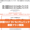 使い放題MAX 5G Netflixパック（P）徹底プラン解説