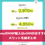 ahamoのMNP転入はeSIMがおすすめ！メリットを総まとめ