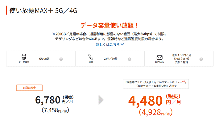 使い放題MAX+ 5G/4G